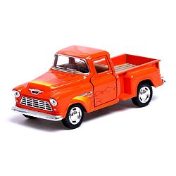 Машина металлическая 1955 Chevy Stepside Pick-up, 1:32, открываются двери, инерция, цвет оранжевый 7601431