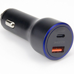 Авто ЗУ 1USB/1Type-C 3A MIVO MU-337Q черный, 38W