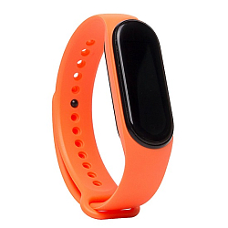 Силиконовый ремешок WB13 для Xiaomi Mi Band 7 (orange), на кнопке (регулируемый)