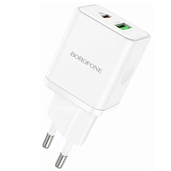 Сетевое ЗУ 1USB/1Type-C BOROFONE BN7 PD20W+QC3.0 белый