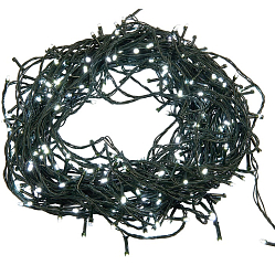 Гирлянда светодиодная Uniel Роса 50 м 500 светод. Бел. свет Провод зелен.ULD-S5000-500-DGA WHITE