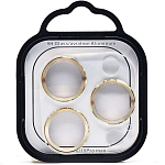 Противоударное стекло для камеры СG05 для iPhone 15 Pro/15 Pro Max (gold) (231402)