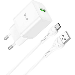 Сетевое ЗУ 1USB 3A HOCO N26 Maxim, Type-C, белый, PD18Вт