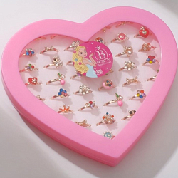 Кольцо детское "Выбражулька" с бусинами, форма МИКС, цветное, безразмерное   7635886