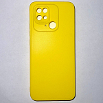 Задняя накладка Мобилис для Xiaomi Redmi 10C 4G, желтый , матовая с защитой камеры