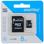 Micro SD  8Gb Greatthink Class 10 с адаптером SD