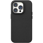 Задняя накладка PULOKA для iPhone 14 Pro Max Classic 301 экокожа (Black)