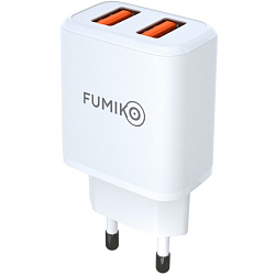 Сетевое ЗУ 2USB 2.4A FUMIKO CH14 белое