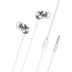 Наушники BOROFONE BM52, Revering wired, серебряный