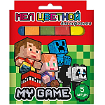 Мел цветной "My Game", для асфальта, 1,7х1,7, длина 9,1 см. 5 шт 10867713