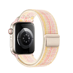 Нейлоновый ремешок HOCO WA25 Original для APPLE Watch 42/44/45/49mm, розовый, разноцветный узор