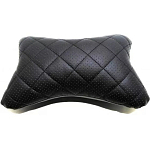 Подушка-косточка черная - ромб строчка, эко-кожа