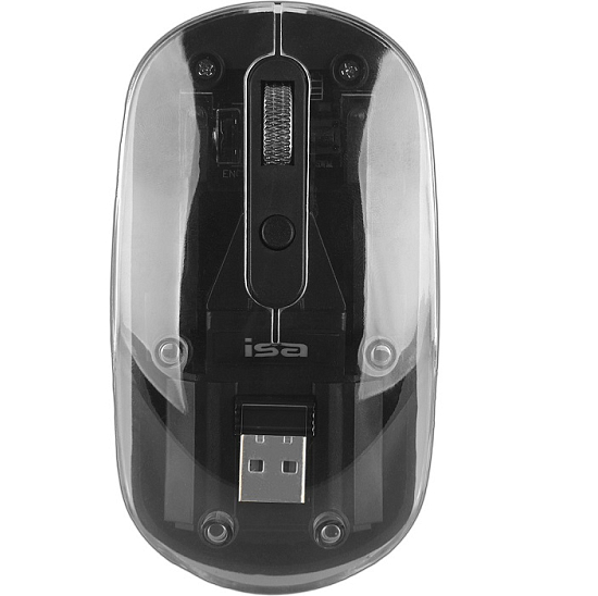 Мышь БП ISA WM-8 Прозрачно-черная