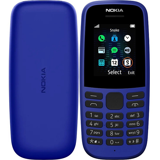 Телефон NOKIA 105 SS TA-1203 Blue
