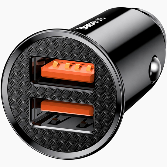 Авто ЗУ 2USB BASEUS CCALL-YD01  черный, 30W