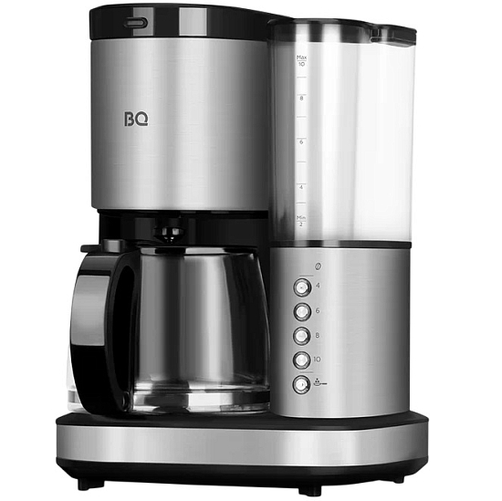 Капельная кофеварка BQ CM7002 Стальной-Черный со встроенной кофемолкой