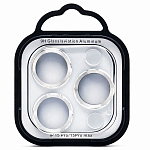 Противоударное стекло для камеры СG05 для iPhone 15 Pro/15 Pro Max (silver) (231404)