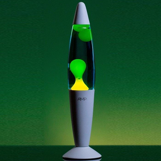 Лава-лампа Amperia Rocket Желтая/Синяя (35 см)