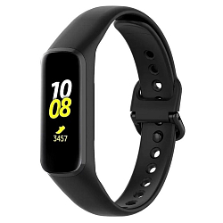Силиконовый ремешок ZIBELINO для Samsung Galaxy Fit 3 (черный)