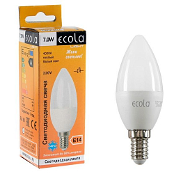 Лампа светодиодная ECOLA candle Premium 7W/4000K/E14 (105x37) (10/100)