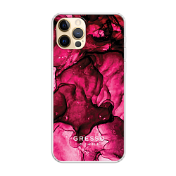 Задняя накладка GRESSO для iPhone 12 Pro. Коллекция "Skyfall". Модель "Cherry Red"