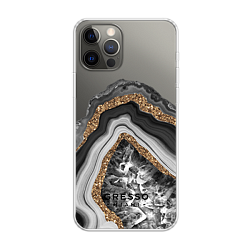 Задняя накладка GRESSO для iPhone 12 Pro. Коллекция "Drama Queen". Модель "Black Agate"