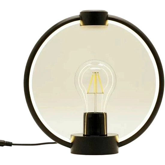 Светильник левитирующая лампа в круглой подставке Black