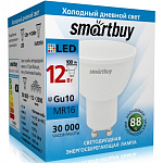 Лампа светодиодная SMARTBUY GU10 (MR16) 12Вт 6000K (холодный свет) (1/10/100)
