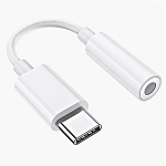 Переходник Jack 3.5 >--> Type-C HOCO LS35, белый