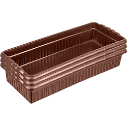 Поддон для рассады 444х185х82 мм, пластиковый, 3 шт, под 10 горшочков 460 мл.// Palisad 643444