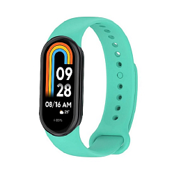 Силиконовый ремешок WB13 на кнопке Xiaomi Mi Band 8 (dark green)