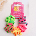 Резинка для волос "Махрушка" (набор 20 шт) полосатики, микс 3000167