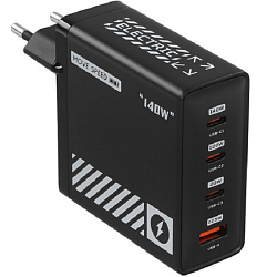Сетевое ЗУ 1USB/3Type-C MOVESPEED AC140 Black, 140W