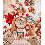 Холст с красками по номерам Согревающее какао Х-7557/РК