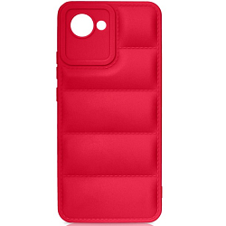 Силиконовый чехол (дутый) DF для Realme C30 DF rmJacket-01 (red)