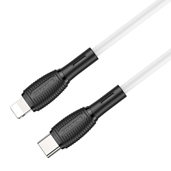 Кабель Ligtning <--> Type-C 1.0м BOROFONE BX86, белый, 20Вт, QC3.0, PD3.0