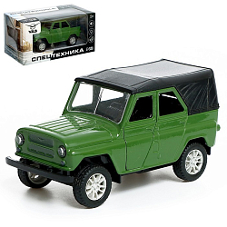 Машина металлическая «УАЗ Hunter», инерция, 1:32, свет и звук, зелёный 9318127