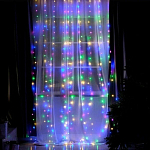 Гирлянда "Занавес", 3 х 3 м, на крючках РОСА свечение цветное (ПИТАНИЕ 3 АА)
