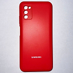 Задняя накладка SILICONE COVER для Samsung A03S красный