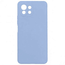 Задняя накладка ZIBELINO Soft Matte для Xiaomi 11 Lite/Mi 11 Lite (голубой) с микрофиброй
