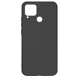 Силиконовый чехол DF для Realme C15 DF rmOriginal-06 (black) с микрофиброй