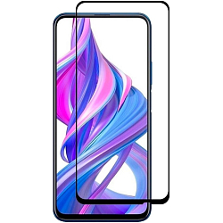 Противоударное стекло 9D NONAME для Honor X9, HD, черное
