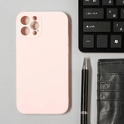 Задняя накладка LuazON для iPhone 12 Pro, Soft-touch силикон, розовый   6250203