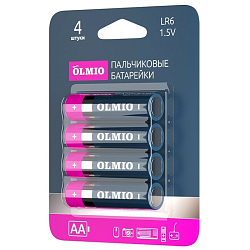 Элемент питания OLMIO LR06 BL-4