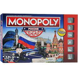 Настольная игра MONOPOLY Монополия РОССИЯ, BalaToys с металлическими фигурками