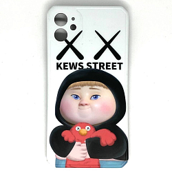 Силиконовый чехол KEWS STREET для iPhone 11 с рисунком МИКС