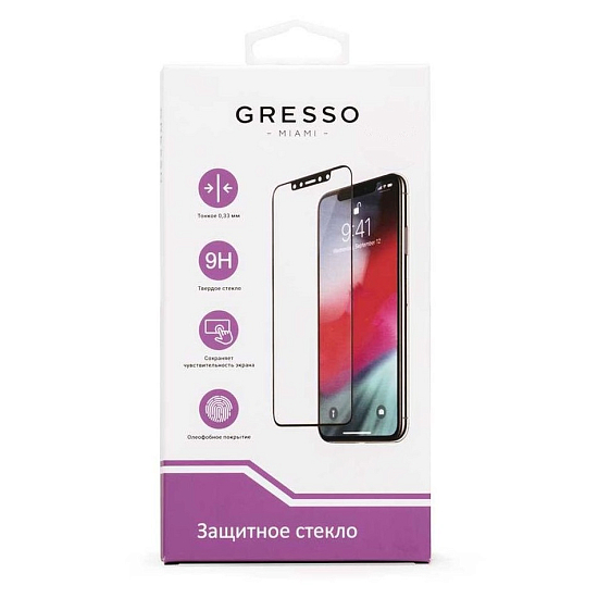 Противоударное стекло GRESSO для iPhone 12 mini черный