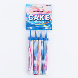 Набор тортовых свечей "Фонтаны" 10 см (4 шт) Радужное пламя 5258626
