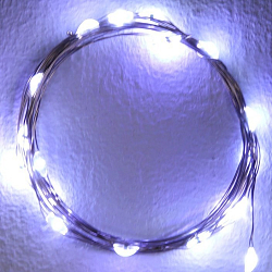 Гирлянда "Нить - Роса" 2 м, свечение белое, 3 режима, AG13х3, IP20