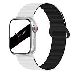 Силиконовый ремешок ApW32 для Apple Watch 38/40/41mm на магните (white/black)